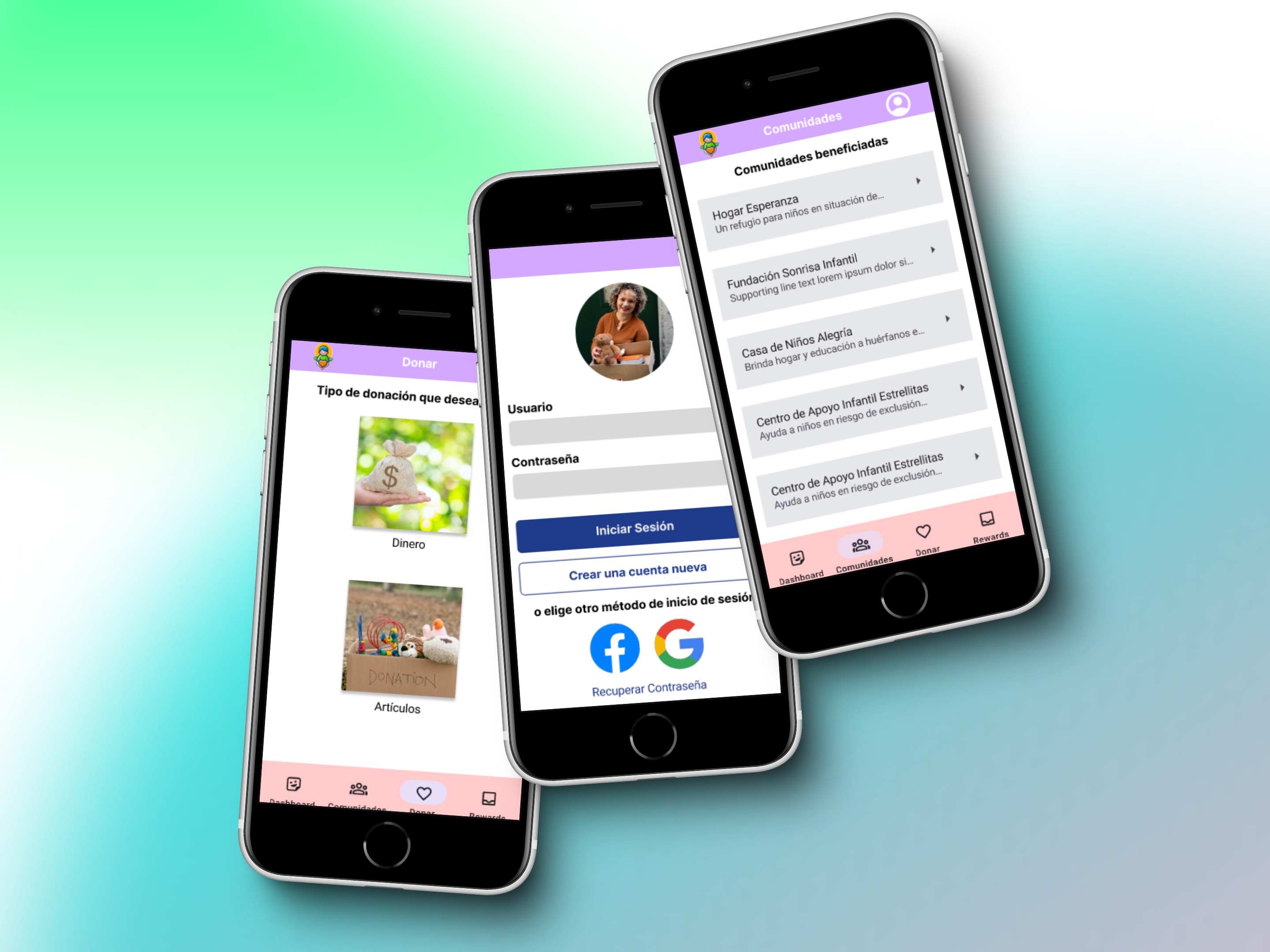 Captura de pantalla del proyecto Mobile GenerousApp